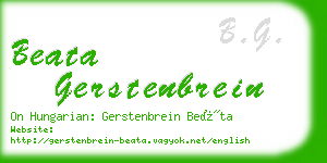 beata gerstenbrein business card